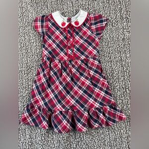 Gymboree Red and Blue Plaid Apple Dress